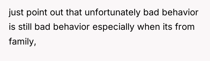 just point out that unfortunately bad behavior is still bad...