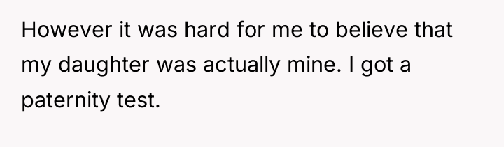However it was hard for me to believe that my...