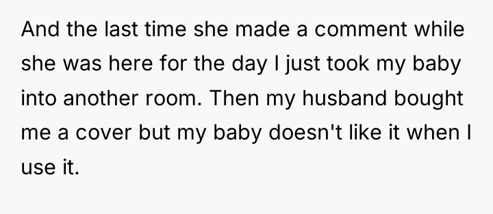 And the last time she made a comment while she...