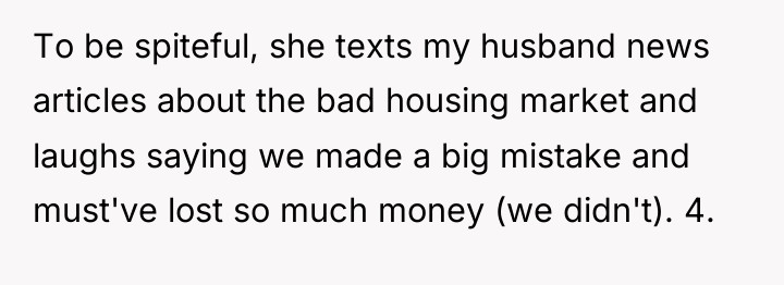 To be spiteful, she texts my husband news articles about...