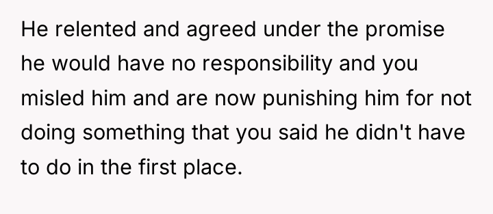 He relented and agreed under the promise he would have...