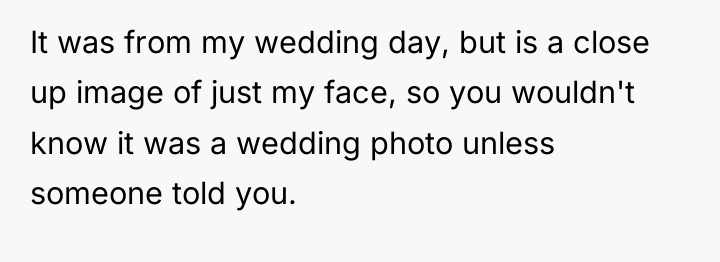 It was from my wedding day, but is a close...