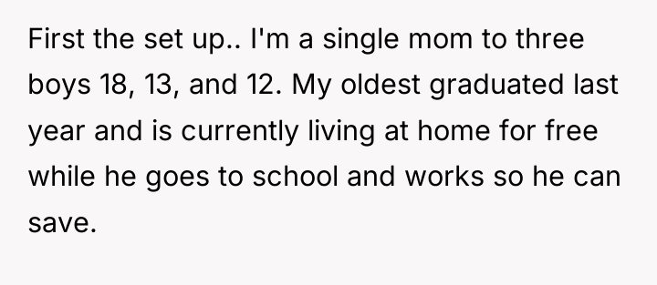 First the set up.. I'm a single mom to three...