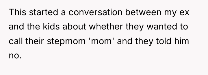 This started a conversation between my ex and the kids...