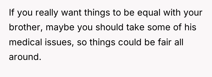 If you really want things to be equal with your...