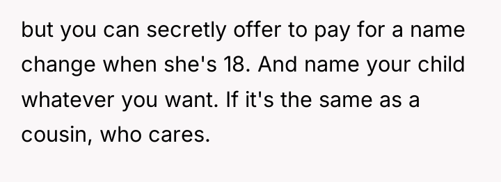 but you can secretly offer to pay for a name...