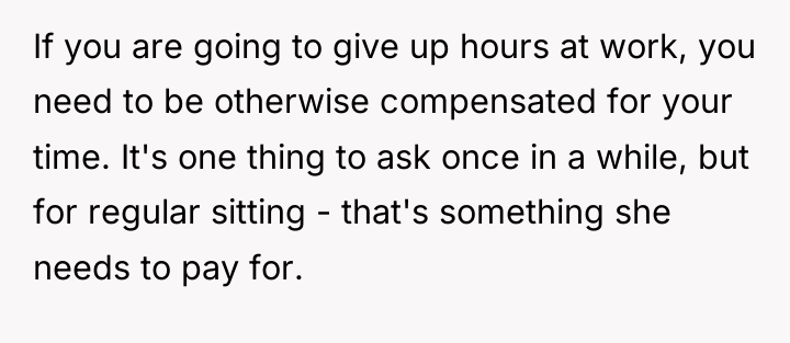 If you are going to give up hours at work,...