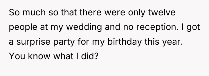 So much so that there were only twelve people at...