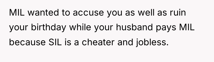 MIL wanted to accuse you as well as ruin your...