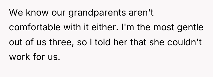 We know our grandparents aren't comfortable with it either. I'm...