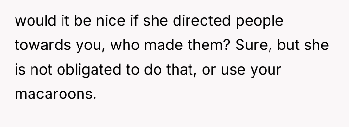 would it be nice if she directed people towards you,...