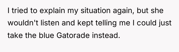 I tried to explain my situation again, but she wouldn't...