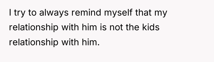 I try to always remind myself that my relationship with...
