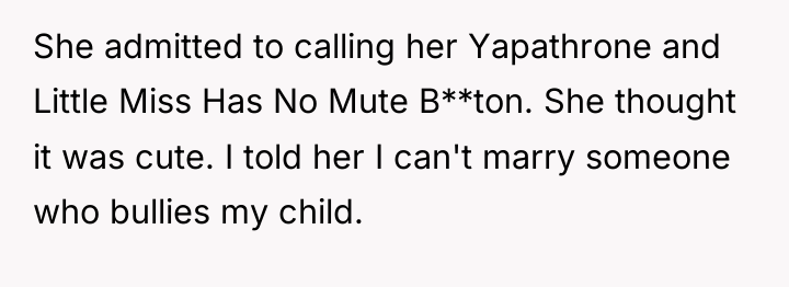 She admitted to calling her Yapathrone and Little Miss Has...