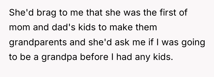 She'd brag to me that she was the first of...