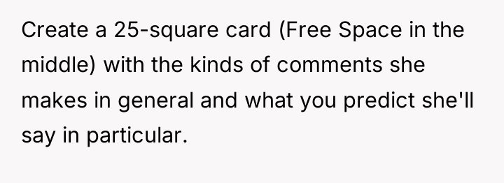 Create a 25-square card (Free Space in the middle) with...