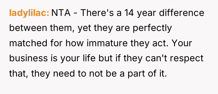 ladylilac NTA - There's a 14 year difference between them,...