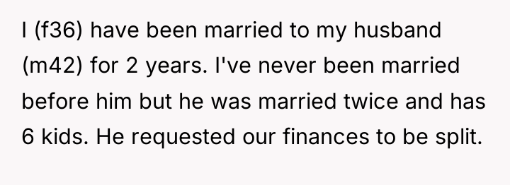 I (f36) have been married to my husband (m42) for...