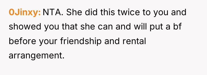 0Jinxy NTA. She did this twice to you and showed...