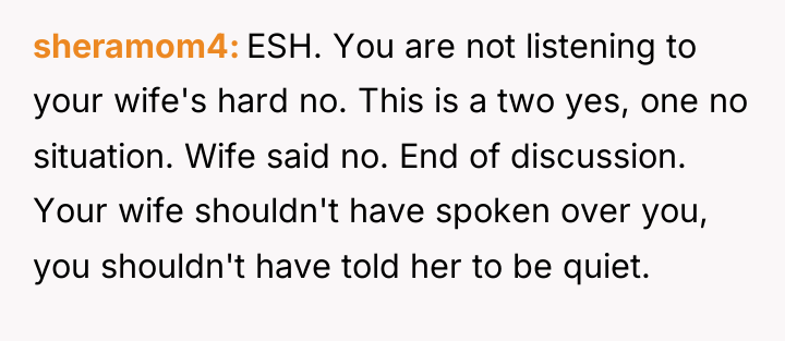 sheramom4 ESH. You are not listening to your wife's hard...