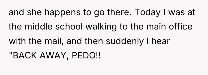 and she happens to go there. Today I was at...