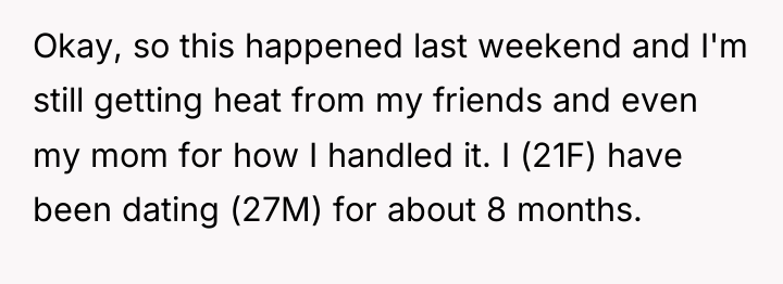 Okay, so this happened last weekend and I'm still getting...