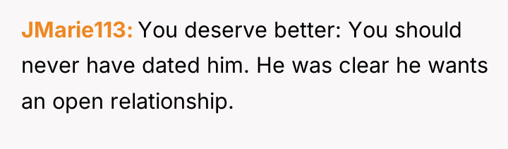 JMarie113 You deserve better: You should never have dated him....