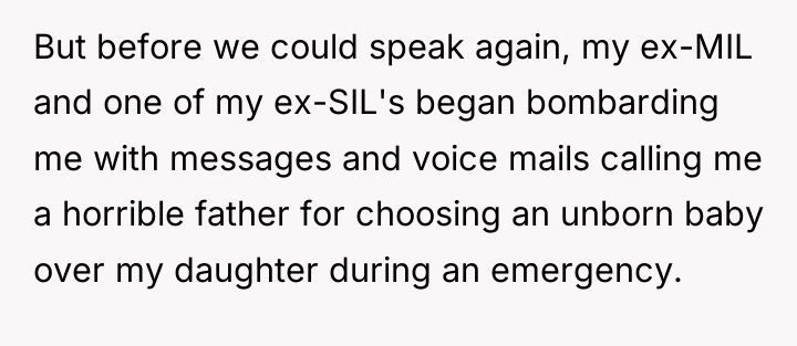 But before we could speak again, my ex-MIL and one...