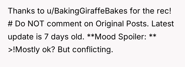 Thanks to u/BakingGiraffeBakes for the rec! # Do NOT comment...