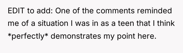 EDIT to add: One of the comments reminded me of...