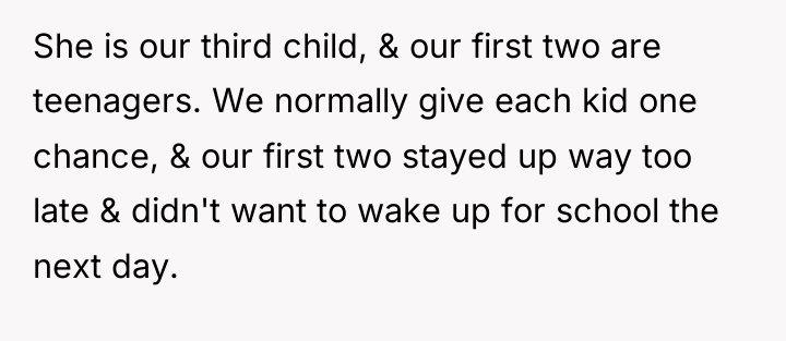 She is our third child, & our first two are...