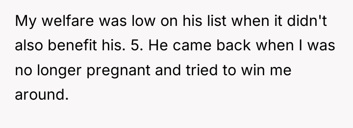 My welfare was low on his list when it didn't...