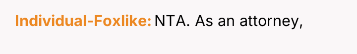 Individual-Foxlike NTA. As an attorney,