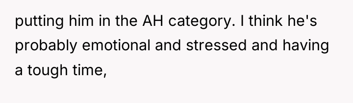 putting him in the AH category. I think he's probably...
