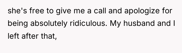 she's free to give me a call and apologize for...