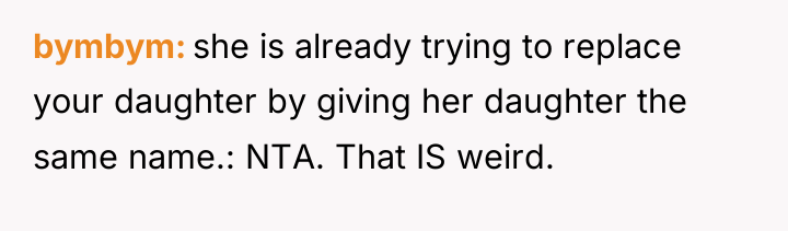bymbym she is already trying to replace your daughter by...
