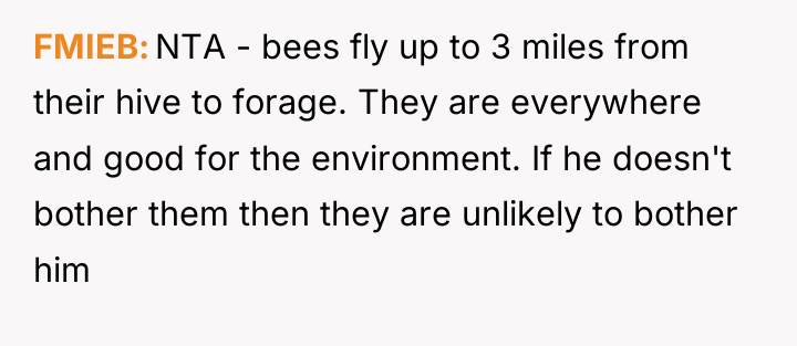 FMIEB NTA - bees fly up to 3 miles from...