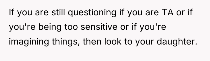 If you are still questioning if you are TA or...