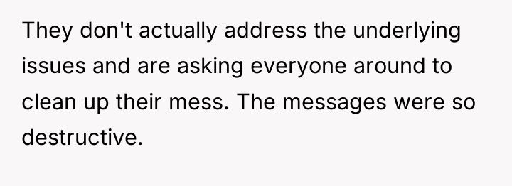 They don't actually address the underlying issues and are asking...