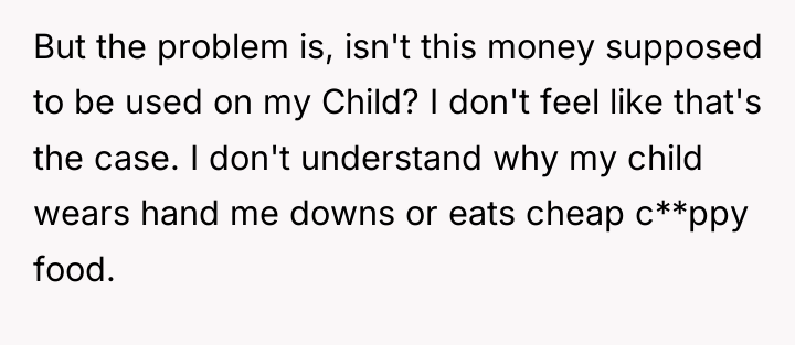 But the problem is, isn't this money supposed to be...