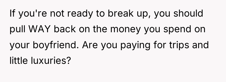 If you're not ready to break up, you should pull...