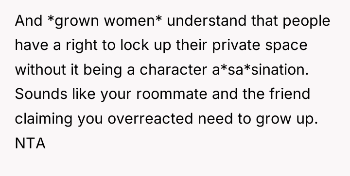 And *grown women* understand that people have a right to...