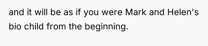 and it will be as if you were Mark and...