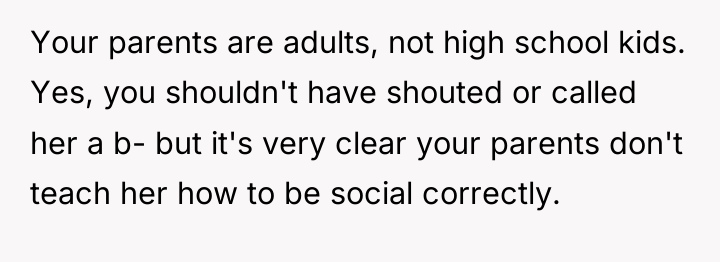 Your parents are adults, not high school kids. Yes, you...