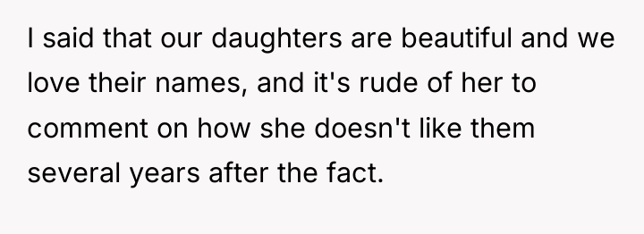I said that our daughters are beautiful and we love...