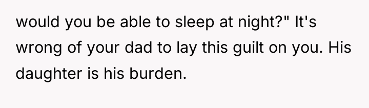would you be able to sleep at night?" It's wrong...