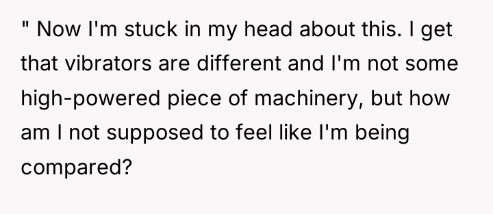 " Now I'm stuck in my head about this. I...