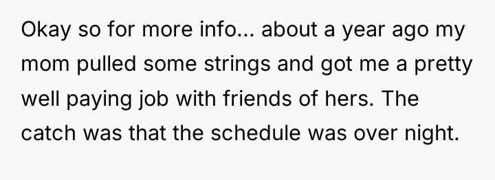 Okay so for more info... about a year ago my...
