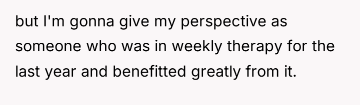 but I'm gonna give my perspective as someone who was...