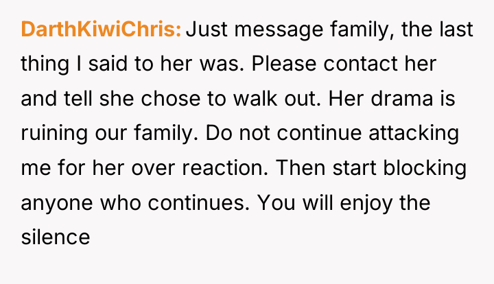 DarthKiwiChris Just message family, the last thing I said to...